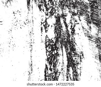Grunge is black and white texture. Abstract dark vector pattern of dust, cracks, scuffs, chips, stains, ink spots, lines. 