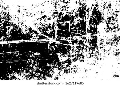 Grunge black and white texture background (Vector). Use for decoration, aging or old layer