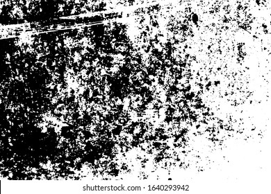 Grunge black and white texture background (Vector). Use for decoration, aging or old layer