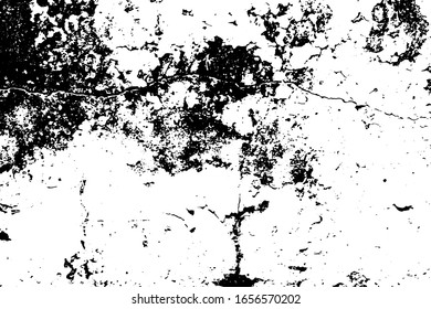 Fondo de textura en blanco y negro (Vector). Uso para decoración, envejecimiento o capa antigua
