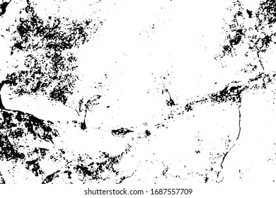 Grunge black and white texture background (Vector). Use for decoration, aging or old layer