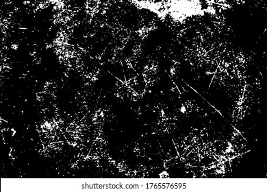 Grunge black and white texture background (Vector). Use for decoration, aging or old layer