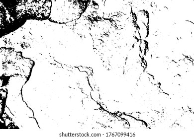 Grunge black and white texture background (Vector). Use for decoration, aging or old layer