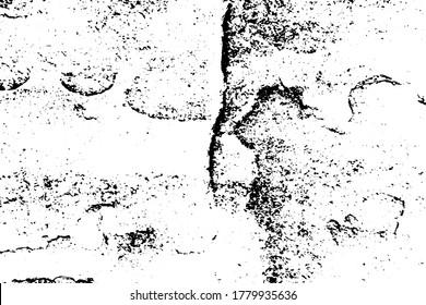 Grunge black and white texture background (Vector). Use for decoration, aging or old layer