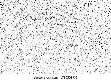 brüchiger schwarz-weißer Texturhintergrund (Vektorgrafik). Verwendung für Rauschzugabe, Dekoration, Älterwerden oder alte Schicht