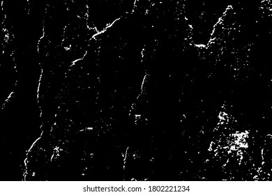brüchiger schwarz-weißer Texturhintergrund (Vektorgrafik). Verwendung für Dekoration, Alterung oder Alt