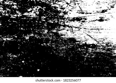 brüchiger schwarz-weißer Texturhintergrund (Vektorgrafik). Verwendung für Dekoration, Alterung oder Alt