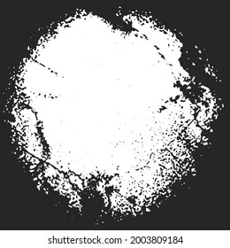 Grunge black and white texture background. Abstract textured effect. Grunge round frame. Monochrome surface. Dust and rough dirty wall concept. Overlay scratched design. Vector illustration