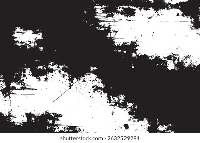 Fundo de textura preto e branco grunge com efeitos de espalhamento raspado e intempestivo
