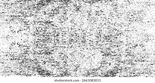 Grunge black and white texture background, distressed surface with scattered speckles, abstract rough pattern for design and overlay effects.