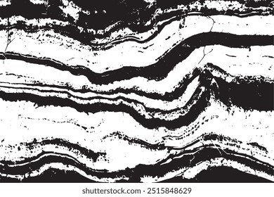 Grunge black and white texture with detailed abstract stripes and veins, resembling marble.