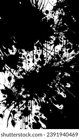Grunge black and white texture. Drawing of an old worn-out surface. Dirty city background