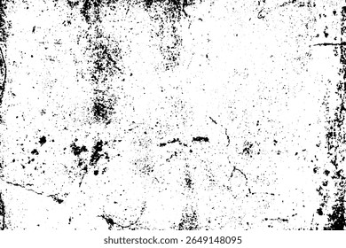 Grunge black and white texture old wall effect on white background