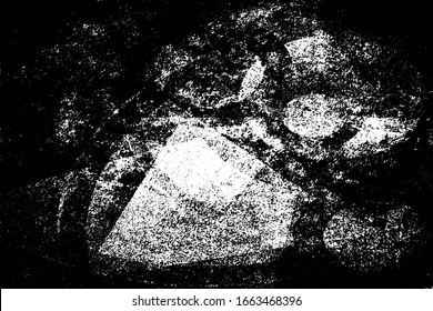 Grunge black and white texture. Pattern of an old worn surface. Dirty city background