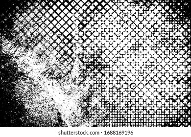 Grunge textura en blanco y negro. Patrón de una vieja superficie desgastada. Fondo sucio de la ciudad