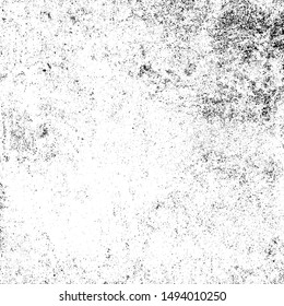 Grunge is black and white. Texture of scratches, chips, cracks. Pattern of old worn surface. Abstract monochrome background