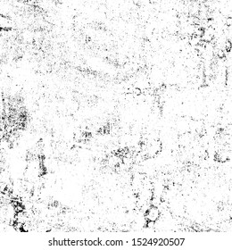 Grunge is black and white. Texture of scratches, chips, cracks. Pattern of old worn surface. Abstract monochrome background