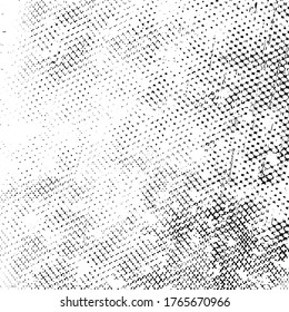 Grunge is black and white. Texture of scratches, chips, cracks. Pattern of old worn surface. Abstract monochrome background