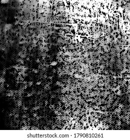 Grunge black and white. Texture of scratches, dust, dirt, chips, scuffs. Abstract monochrome background