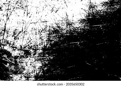 Grunge black and white texture in scratches. Monochrome abstract background