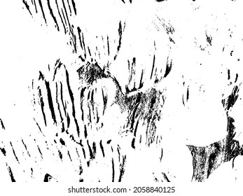 Grunge es blanco y negro. Textura de pinceladas negras sobre un fondo blanco. Resumen de movimientos caóticos con un cepillo seco. Patrón monocromo de superficie desgastada