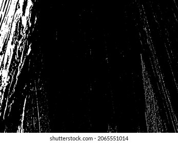 Grunge es blanco y negro. Textura de pinceladas negras sobre un fondo blanco. Resumen de movimientos caóticos con un cepillo seco. Patrón monocromo de superficie desgastada