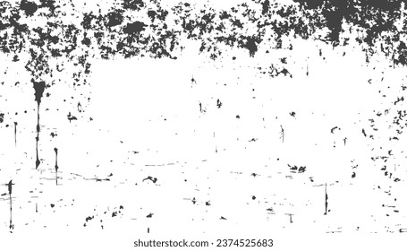 Plantilla de textura de grunge negro y blanco. El fondo de la capa de polvo sucio y oscuro. Ilustración del vector