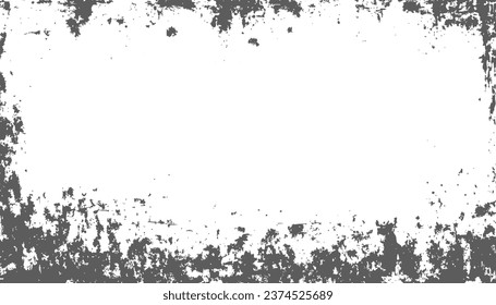 Grunge black and white grunge texture template. Dark dirty dust overlay background. Vector illustration