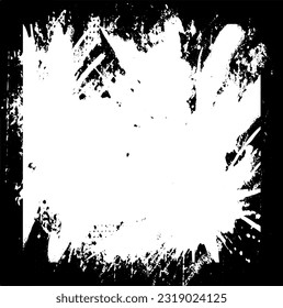 Grunge la textura en blanco y negro. Fondo monocromo vectorial. El salvapantallas está rayado y agrietado. Superficie vieja desgastada
