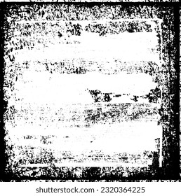 Grunge black and white texture. Vector monochrome background. The screensaver is scratched and cracked. Old worn surface