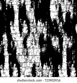 Grunge black and white texture. Vector abstract monochrome background