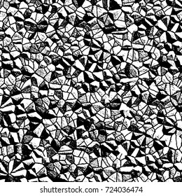 Grunge black and white texture. Vector abstract monochrome background
