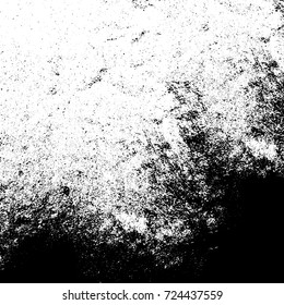 Grunge black and white texture. Vector abstract monochrome background