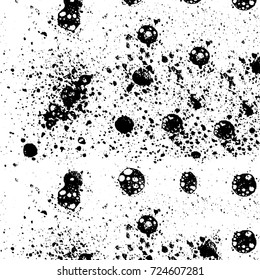 Grunge black and white texture. Vector abstract monochrome background