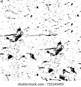 Grunge black and white texture. Vector abstract monochrome background