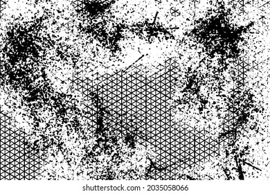 Grunge black and white texture.Overlay illustration over any design to create grungy vintage effect and depth. For posters, banners, retro and urban designs.Grunge Texture Vector
