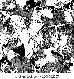 Grunge black and white Urban texture vector.