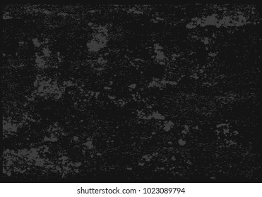 Grunge Black And White Urban Vector Texture Template. Dark Messy Dust Overlay Distress Background. Easy To Create Abstract Dotted, Scratched, Vintage Effect With Noise And Grainge background