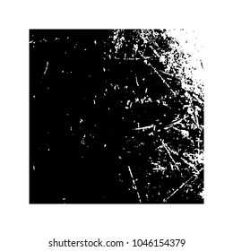 Grunge Black And White Urban Vector Texture Template. Dark Messy Dust Overlay Distress Background.