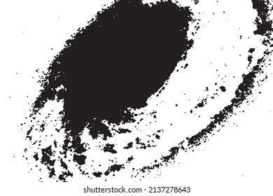 Grunge Black And White Urban Vector Texture Template. Dark Messy Dust Overlay Distress Background. Easy To Create Abstract Dotted, Scratched, Vintage Effect With Noise And Grain