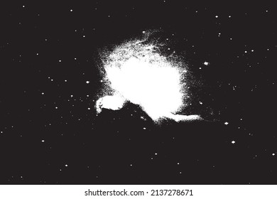Grunge Black And White Urban Vector Texture Template. Dark Messy Dust Overlay Distress Background. Easy To Create Abstract Dotted, Scratched, Vintage Effect With Noise And Grain