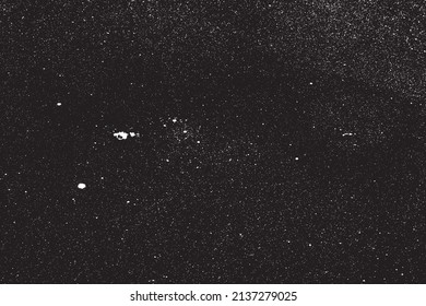 Grunge Black And White Urban Vector Texture Template. Dark Messy Dust Overlay Distress Background. Easy To Create Abstract Dotted, Scratched, Vintage Effect With Noise And Grain