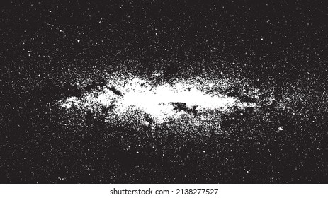 Grunge Black And White Urban Vector Texture Template. Dark Messy Dust Overlay Distress Background.Stars, galaxy, Dotted, Scratched, Vintage Effect With Noise And Grain