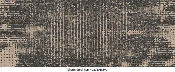 Grunge Black And White Urban Vector Texture Template. Dark Messy Dust Overlay Distress Background. Easy To Create Abstract Dotted, Scratched, Vintage Effect With Noise And Grain