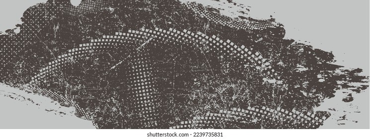  Plantilla De Textura De Vectores Urbanos Negros Y Blancos. Fondo de la angustia por el polvo oscuro y desordenado. Fácil De Crear Efecto Abstracto Dotado, Rascado, Vintage Con Ruido Y Grano