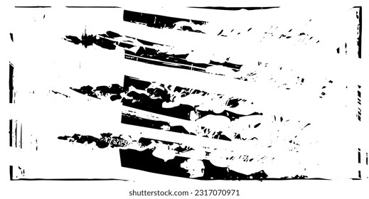 Plantilla De Textura De Vectores Urbanos Negros Y Blancos. Fondo de la angustia por el polvo oscuro y desordenado. Fácil De Crear Efecto Abstracto Dotado, Rascado, Vintage Con Ruido Y Grano