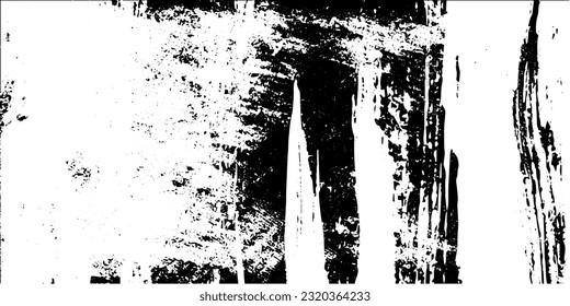 Plantilla De Textura De Vectores Urbanos Negros Y Blancos. Fondo de la angustia por el polvo oscuro y desordenado. Fácil De Crear Efecto Abstracto Dotado, Rascado, Vintage Con Ruido Y Grano