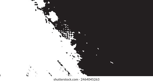 Grunge Schwarz-Weiß Urbane Vektorgrafik Textur Vorlage. Dunkler, chaotischer Staub-Overlay-Notfall-Hintergrund. Einfach zu Create Abstrakt gepunktet,