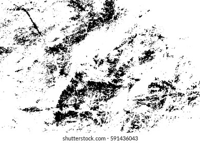 Grunge Black And White Urban Vector Texture Template. Dark Messy Dust Overlay Distress Background. Easy To Create Abstract Dotted, Scratched, Vintage Effect With Noise And Grain