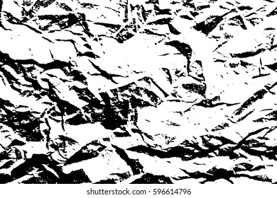 Grunge Black And White Urban Vector Texture Template. Dark Messy Dust Overlay Distress Background. Easy To Create Abstract Dotted, Scratched, Vintage Effect With Noise And Grain